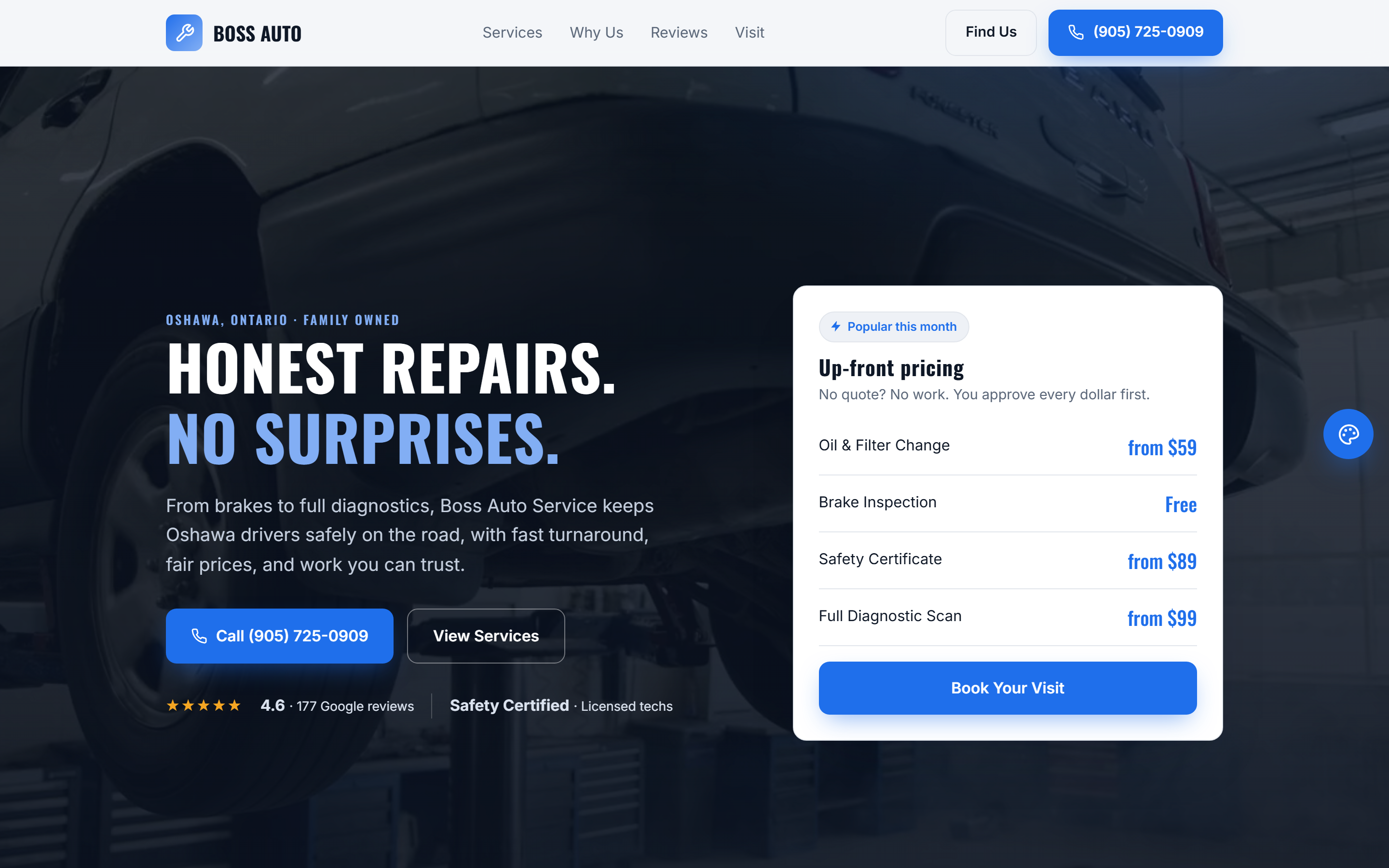 Boss Auto Service website