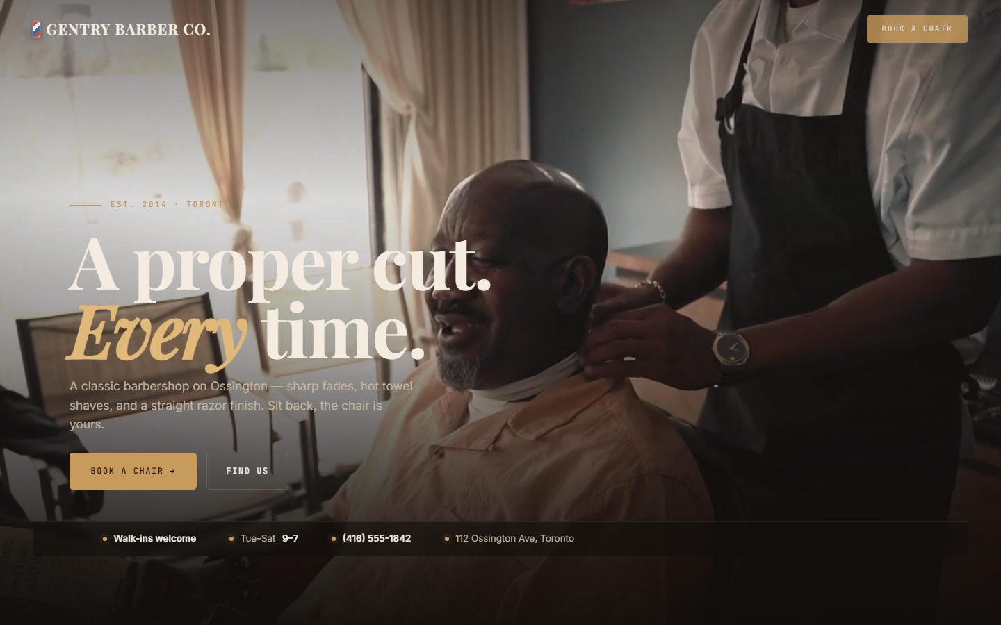 Gentry Barber Co. concept