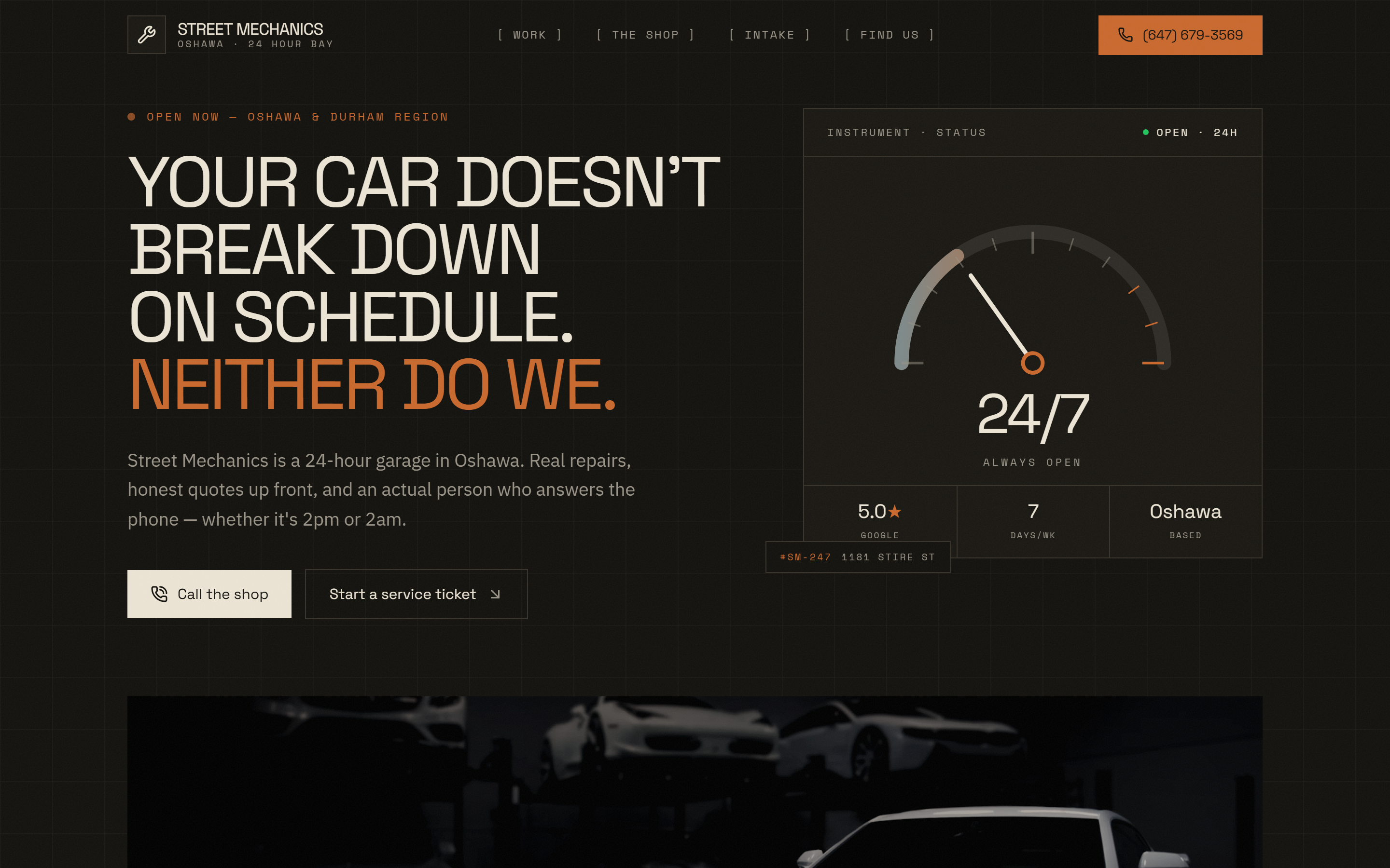 Street Mechanics · Industrial website